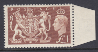 Sg512a £1 KGV1 Festival Retouch in part of Dieu UNMOUNTED MINT MNH