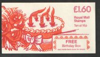 GB Folded Booklet FS1b Birthday Box RM booklet Complete No Cylinder - Good perfs