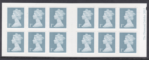 MF6 12 x 1st class stamps barcode booklet Self Adhesive MINT MNH - No Cylinder
