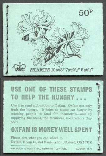 DT3 August 1971 British Flowers #3 50p Stitched Booklet - complete