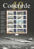 BC-194 2009 Concorde 40th Anniversary no. 405 Smiler Sheet  UNMOUNTED MINT