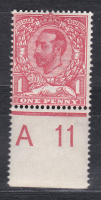 N7(2) 1d Pale Carmine Red Downey head Control A 11  UNMOUNTED MINT MNH