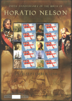 BC-173 GB 2008 Horatio Nelson no. 144 Smiler sheet UNMOUNTED MINT
