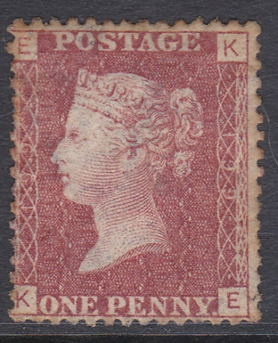 1858 Sg43 1d Penny Red plate 199 lettered K-E MOUNTED MINT