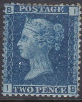 Sg 45 2d Blue plate 9 Lettered I-B MOUNTED MINT