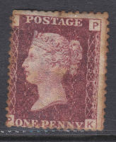 1858 Sg 43 1d Penny Red plate 150 Lettered P-K MOUNTED MINT