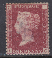 1858 Sg 44 1d Penny Red plate 193 Lettered I-C MOUNTED MINT