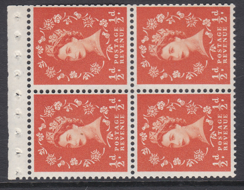 SB10 d Crowns Left Wilding booklet pane perf type AP2e UNMOUNTED MNT