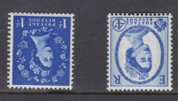 1d  4d Wilding Violet 9.5mm inverted wmk pair set of stamps UNMOUNTED MINT