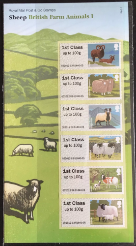 2012 Pigs British Farm Animals I (1) post  Go PG 6 UNMOUNTED MINT