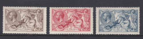 1918-1919 Bradbury Wilkinson Set of 3 values All superb Unmounted Mint