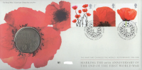 2008 WWII Remembrance medal cover 90th anniversary Royal mint no. 4246