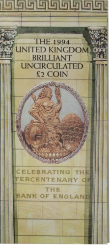 1994 2 Centenary Bank Of England two pounds uncirculated coin pack