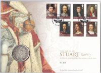 2010 Kings and queens House of Stuart Royal Mint Medal Coin Cover no.108