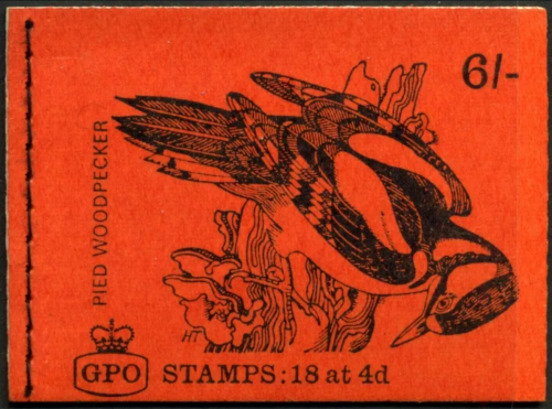 Sg QP42 6 - Pied Woodpecker GPO stitched Booklet  - complete