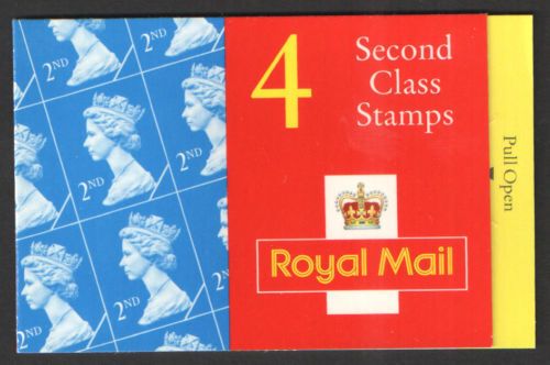 HA8 1995 4 x 2nd Class Stamps Barcode booklet - complete - Cylinder B6