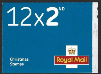 LX51 2016 Christmas Barcode Booklet 12 x 2nd Class No Cylinder