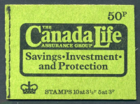 DT13 Autumn 1973 Canada Life 50p Stitched Booklet - complete