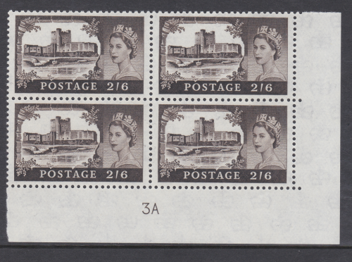 2 6 Bradbury Wilkinson Castles - Cylinder 3A UNMOUNTED MINT MNH