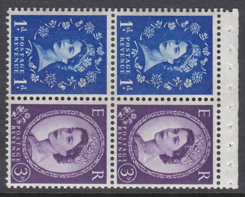 SB52 Wilding booklet pane Violet Phos S W Right perf type AP2e UNMOUNTED MNT MNH