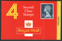 HA3a 4 x 2nd Class Stamps Barcode booklet - complete - Cylinder W1W1W1