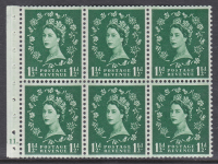 SB71 Wilding booklet pane Green Phosphor perf type Ie(b) G11 Dot UNMOUNTED MNT