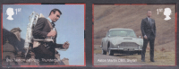 Sg4339-4340 PM72 2020 James Bond 1st class stamps from booklet pair U M