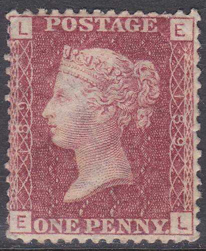 SG 43 1d Penny Red Lettered E-L plate 189 MOUNTED MINT