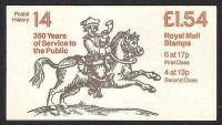 FQ4a 1984 Post History #14 350yrs Service to Public - Folded Booklet - Cyl B4B8