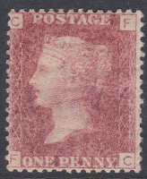 SG 43 1d Penny Red Lettered F-C plate 148 MOUNTED MINT