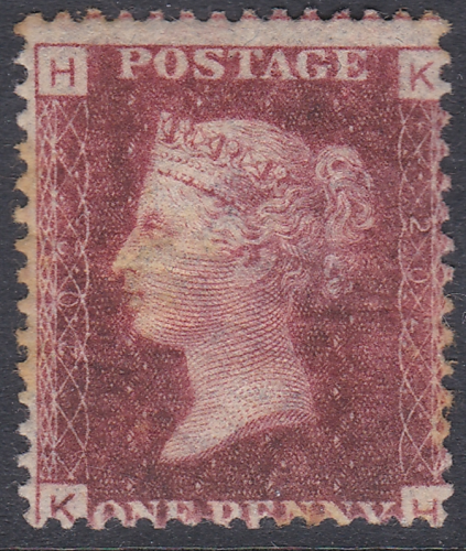 SG 43 1d Penny Red Lettered K-H plate 202 MOUNTED MINT