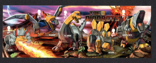 MS4708 2022 The Dinobots barcode miniature sheet UNMOUNTED MINT