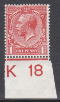 N16(5) 1d Brick Red Royal Cypher Control K18 imperf wmk type III UNMOUNTED MINT