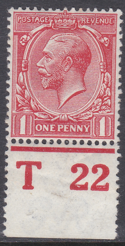 N16(3) 1d Scarlet Royal Cypher Control T22 Perf 2A wmk type III M M