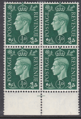 Sg 462d Q1(d) d Green Dark colours Block of 4 Spur to 2 of   Unmounted Mint