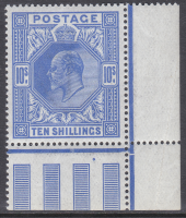 sg319 M54(1) 10 - Bright Blue Somerset House Perfectly Centered Unmounted MInt