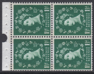 SB75 Wilding booklet pane Crowns Left perf type I - Punch Hole - UNMOUNTED MNT