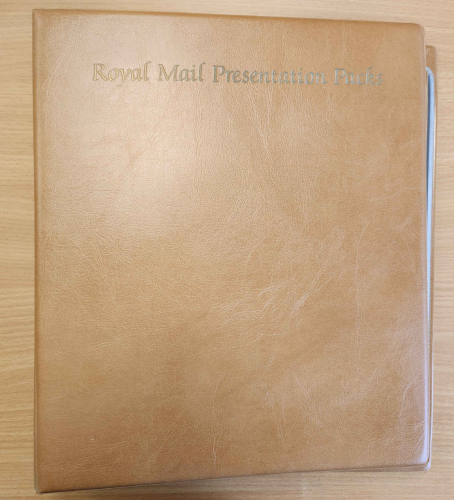 Royal mail presentation packs album 4 rings beige with 18 pages