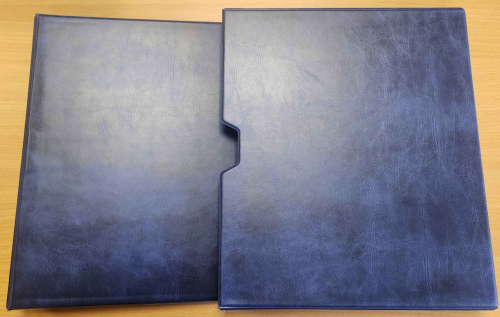 Unbranded Blue 4 ring binder album including slipcase and no pages