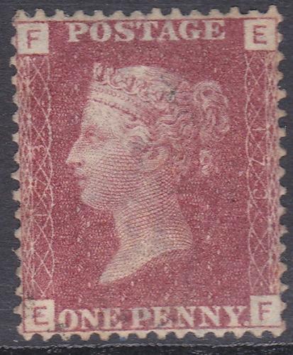 1858  1d Penny Red plate 173 Lettered E-F MOUNTED MINT