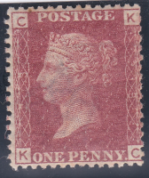 1858  1d Penny Red plate 213 Lettered K-C UNMOUNTED MINT