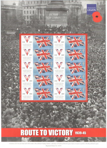 2005 BC-55 Route to Victory 1939-45 Smiler sheet UNMOUNTED MINT