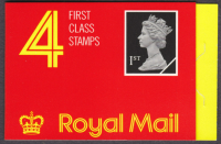 HB1 4 x 1st Class Stamps Barcode booklet - complete - Cylinder W1W1