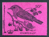 DQ61 December 1971 British Bird Series  30p Stitched Booklet - complete