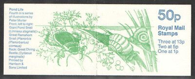 FB36 Oct 86 Giant Pond Snail (pond life) 50p Folded Booklet Cyl  B1 B24 B32