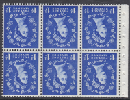 SB41a Wilding booklet pane Blue Cream perf type Ie(bottom) UNMOUNTED MNT
