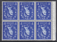 SB31a 1d Wilding booklet pane perf type Ie(top) UNMOUNTED MNT MNH