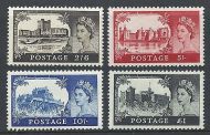 Sg 759-762 1967 No watermark castles Unmounted mint MNH