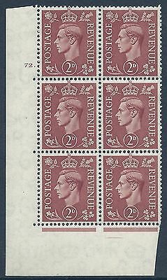 2d Brown Colour Change Cylinder 72 Dot perf 5(E I) UNMOUNTED MINT MNH