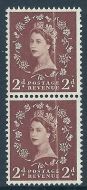 sg 573 Variety 2d multi crown doctor blade flaw pair UNMOUNTED MINT MNH